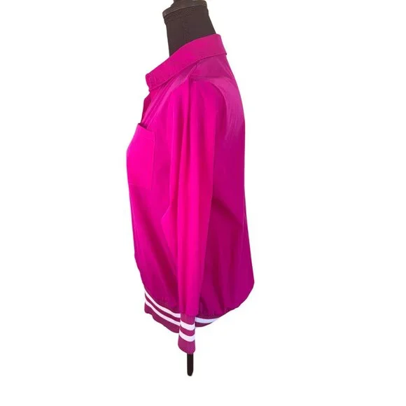 Vintage-Inspired Joh Wiletta Top Hot Pink Retro S Varsity Jacket Schoolgirlcore - Picture 3 of 10